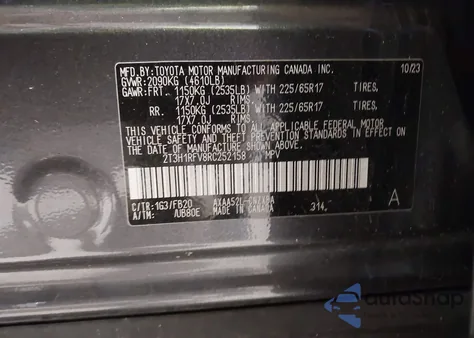 2024 Toyota Rav4 Le from USA, damaged, VIN 2T3H1RFV8RC252158